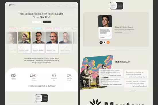 EE - Mentoring Landing Page Figma Template GBC93AG
