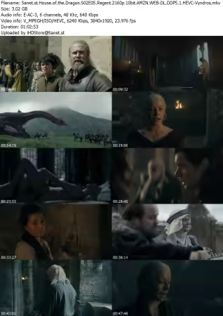 House of the Dragon S02E05 Regent 2160p 10bit AMZN WEB-DL DDP5 1 HEVC-Vyndros