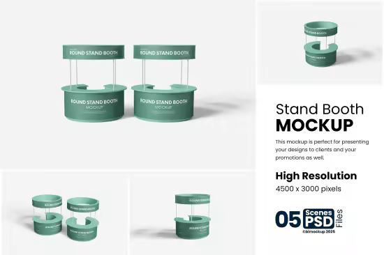 EE - Round Stand Booth Mockup VGUVWY9