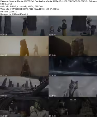 Ahsoka S01E05 Part Five Shadow Warrior 2160p 10bit HDR DSNP WEB-DL DDP5 1 HEVC-Vyndros