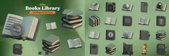 EE - Books Library 3D 2WCMLBG