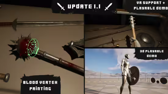 Unreal Engine Marketplace - Medieval Weapons Bundle (Weapons, Weapon, Medieval Weapons, Fantasy Weapons) v1.1 (5.0-5.4)