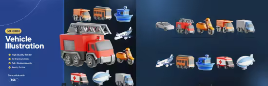 EE - 3D Icon Vehicle Illustration RYFJB5D