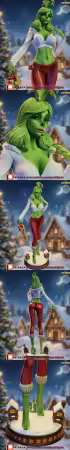 Peach Figure – Female Grinch – 3D Print Model