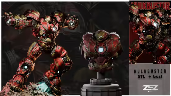 ZEZ Studio – Hulkbuster Statue and Bust – 3D Model
