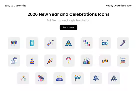 EE - 2026 New Year and Celebrations Icons 64VNREC