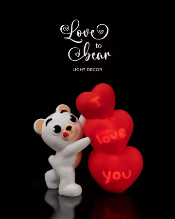 Love to Bear Light Decor - 3D Model