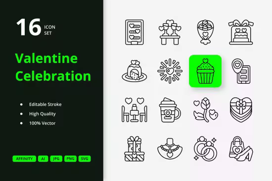 EE - Valentine Celebration Icons 2GDWWMT