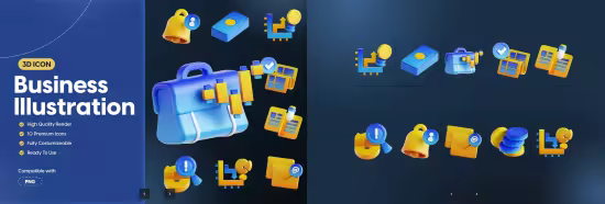 EE - 3D Icon Business Illustration QJSLMPY