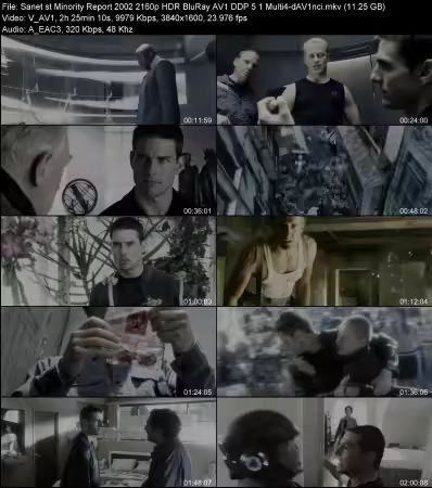 Minority Report 2002 2160p HDR BluRay AV1 DDP 5.1 Multi4-dAV1nci