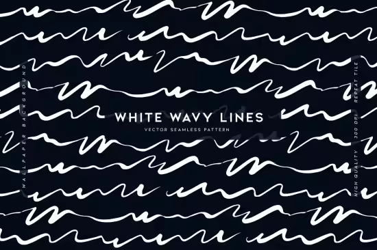 EE - White Wavy Lines B8P9BXR