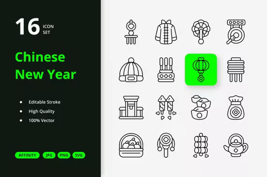 EE - Chinese New Year Icons VCUVGXN