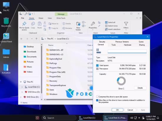 Windows 11 Pro Super Lite 25H2 Build 26200.7462 Porcelain 11