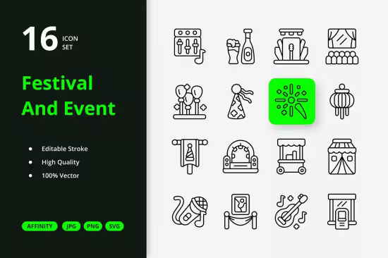 EE - Festival and Event Icons QZ9BB53