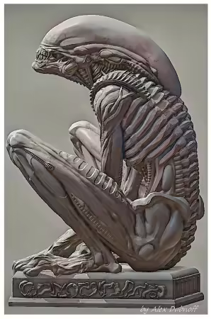 Alien Sitting – 3D Print Model