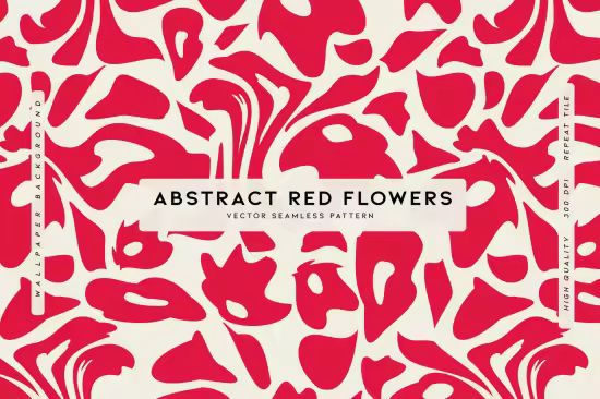 EE - Abstract Red Flowers 66Y2Y8W