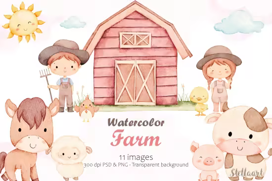 EE - Watercolor Farm BZ4AYJ6