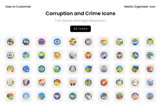 EE - Corruption and Crime Icons A2PGFTN