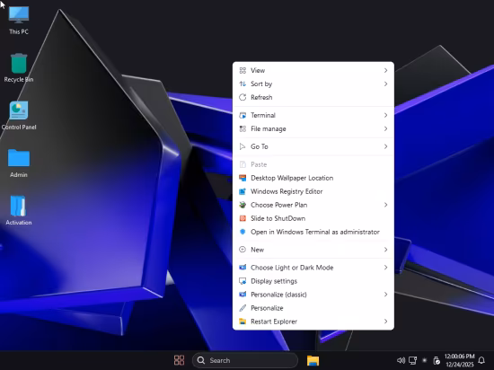Windows 11 Pro Super Lite 25H2 Build 26200.7462 Porcelain 11