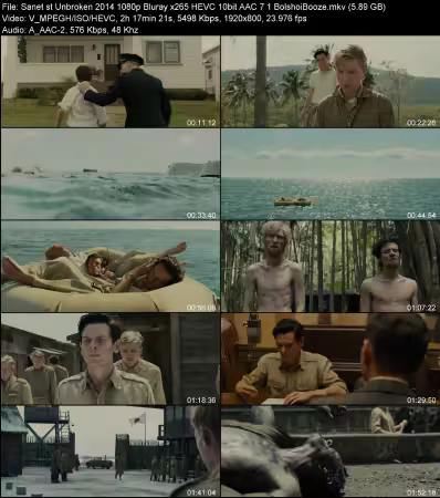 Unbroken 2014 1080p Bluray x265 HEVC 10bit AAC 7.1 BolshoiBooze