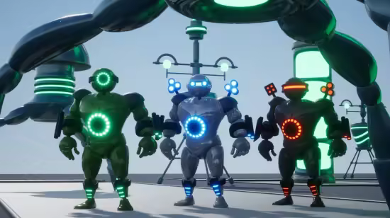 Unreal Engine Marketplace - Scifi Robot + Attachments &amp; Props (4.24 – 4.27 and 5.0 – 5.5)