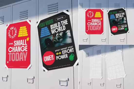 EE - Taped Poster Mockup F2RPM4H
