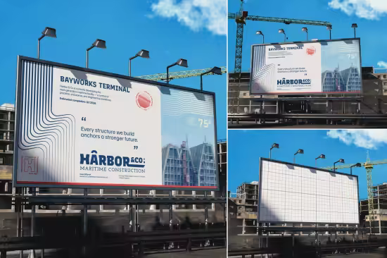 EE - Construction Building Billboard Mockup 7WXP2AH