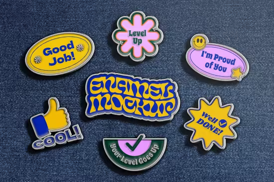 EE - Metal Pin Enamel Mockup Scene #1 YG35VFM