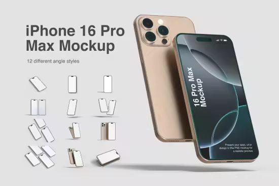 EE - Realistic iPhone 16 Pro Max Mockups ULP6X68