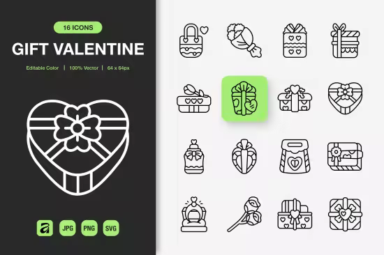 EE - Gift Valentine Icons RF3TDVN