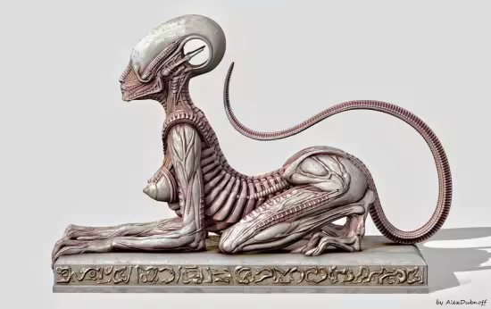 Alien Sphinx – 3D Print Model