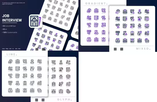 EE - Job Interview Icon Pack LF7NQ22