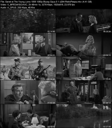 The Young Lions 1958 1080p Bluray Opus 5.1 x264-RetroPeeps