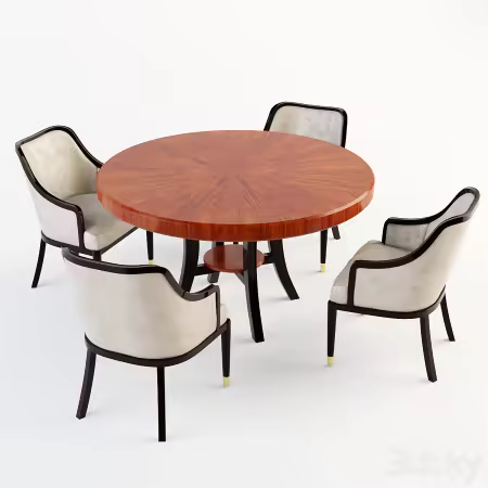 3dsky - Jonathan Charles - Table and Chair 1747499 - 3D Model