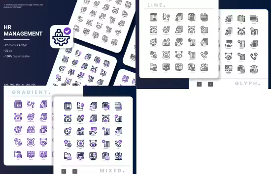 EE - HR Management Icon Pack C3GBP5E