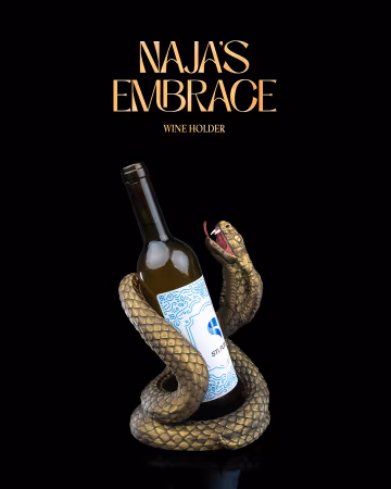 Naja’s Embrace Wine Holder – 3D Model