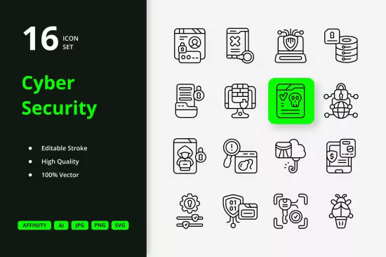 EE - Cybersecurity Icons BLDHMT3