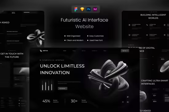EE - Kryva - Futuristic AI Interface Website 4KYR5EU