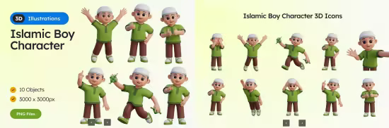 EE - 3D Islamic Boy Character ASUNX9F