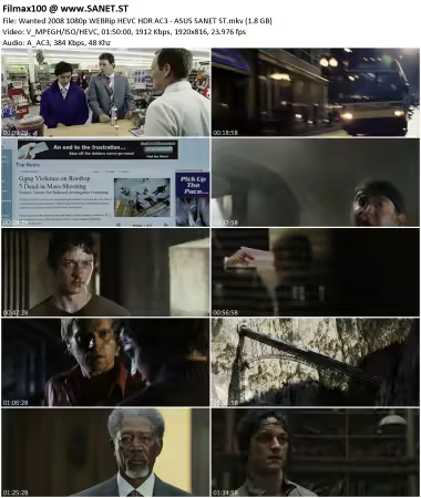 Wanted 2008 1080p WEBRip HEVC HDR AC3 - ASUS