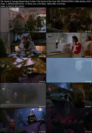 Teenage Mutant Ninja Turtles II The Secret of the Ooze 1991 REMASTERED 1080p BluRay HEVC x265 5.1 BONE