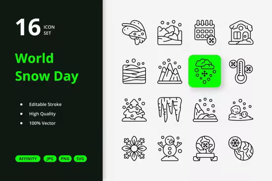 EE - World Snow Day Icons MZUWDQK