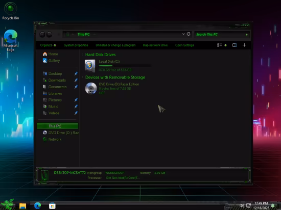 Windows 11 Pro 25H2 Build 26200.7462 RaZer Edition