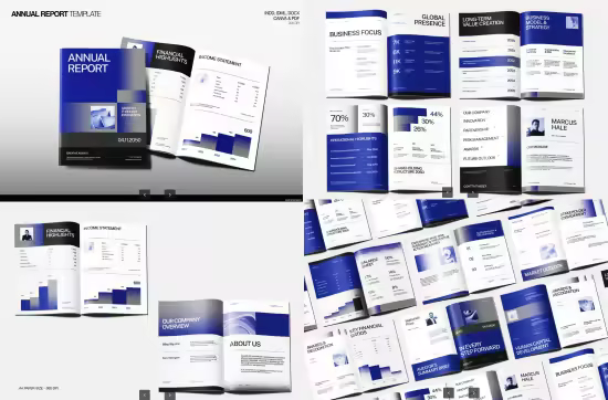 EE - Blue Black Modern Gradient Annual Report C8LBUUA