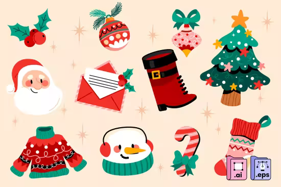 EE - Festive Christmas Object Set 9EFJHSV