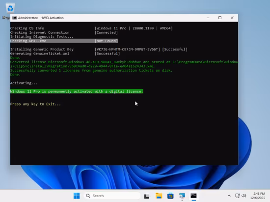tiny11 Core 26H1 Build 28000.1199 Preactivated (Preview)