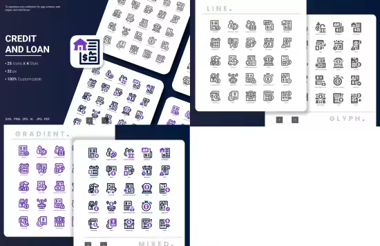 EE - Credit and Loan Icon Pack AABDSB8