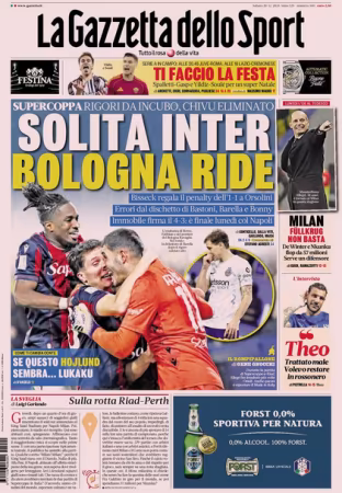 La Gazzetta dello Sport - 20 Dicembre 2025
