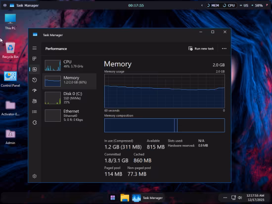 Windows 11 Pro 25H2 Build 26200.7462 Insanity 11