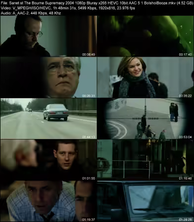 The Bourne Supremacy 2004 1080p Bluray x265 HEVC 10bit AAC 5.1 BolshoiBooze